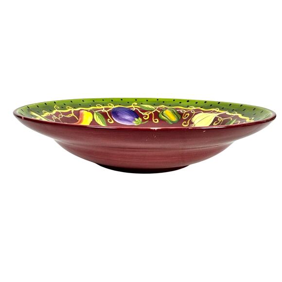 Gates Ware Laurie Gates Vibrant Colorful Art Pottery 14" Large Serving Bowl - Picture 2 of 9